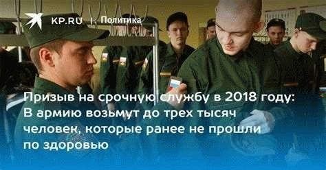 Основные требования для призыва на срочную службу