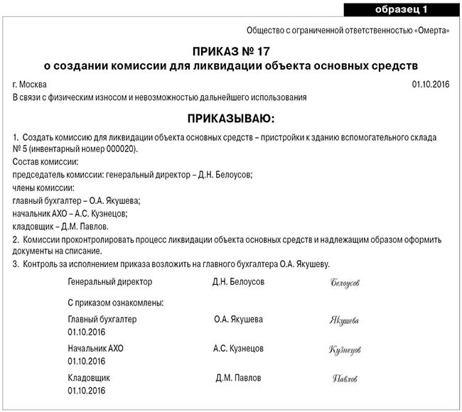 Оценка стоимости использованного оборудования