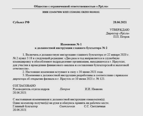 Почему сотрудник не хочет подписывать новую должностную инструкцию?